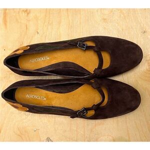 Aerosoles Brown Suede Ballcony Flat Size 7M Women